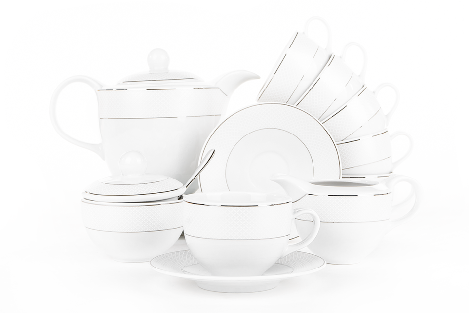 AMELIA SATYNA Zestaw kawowy 6os. (9el.) Satyna - zdjęcie 2