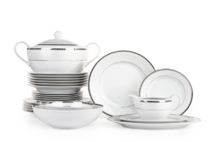 AMELIA PLATYNA, https://dev1-mda.konsimo.pl/kolekcja/amelia-platyna/ Zestaw obiadowy 6os. (25 el.) Platyna - zdjęcie