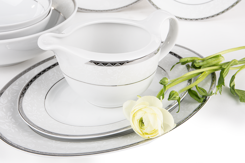 AMELIA PLATYNA Zestaw obiadowy 6os. (25 el.) Platyna - zdjęcie 4