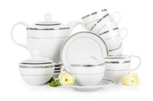 AMELIA PLATYNA, https://dev1-mda.konsimo.pl/kolekcja/amelia-platyna/ Zestaw kawowy 6os. (9el.) Platyna - zdjęcie