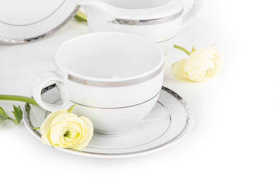 AMELIA PLATYNA Zestaw kawowy 6os. (9el.) Platyna - zdjęcie 3