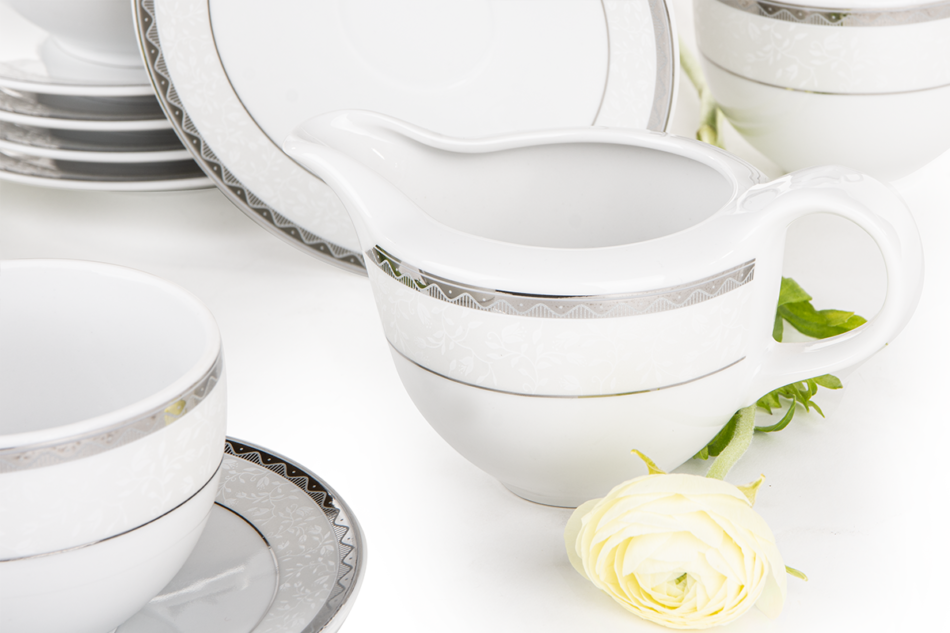 AMELIA PLATYNA Zestaw kawowy 6os. (9el.) Platyna - zdjęcie 4