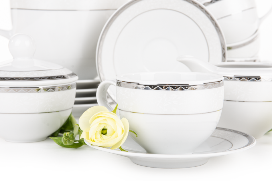 AMELIA PLATYNA Zestaw kawowy 6os. (9el.) Platyna - zdjęcie 5