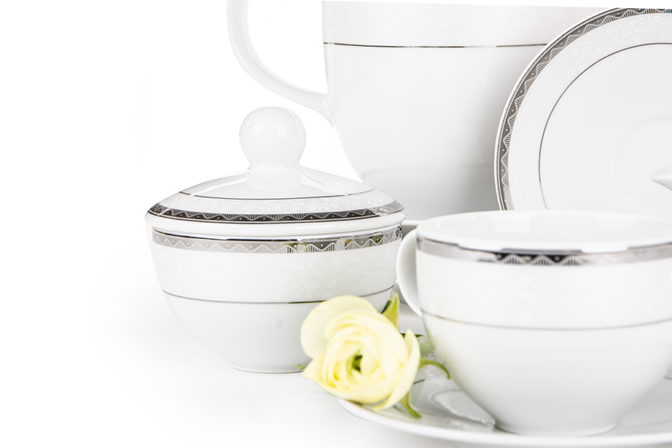 AMELIA PLATYNA Zestaw kawowy 6os. (9el.) Platyna - zdjęcie 2