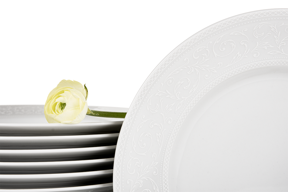 AMELIA BIAŁA KORONKA Zestaw obiadowy 6os. (18 el.) Biała Koronka - zdjęcie 8