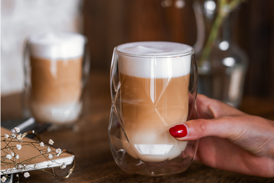 GEO Szklanka z podwójnym dnem (2szt.) przezroczysty - zdjęcie 2