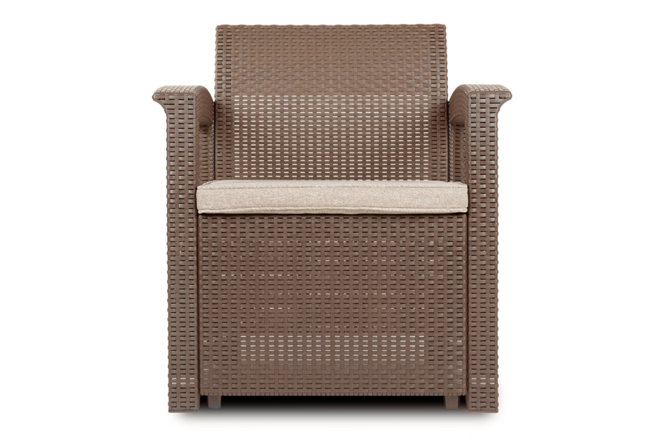 NEOMENS Zestaw mebli ogrodowych (3,1,1,st.) brązowy/beżowy - zdjęcie 2