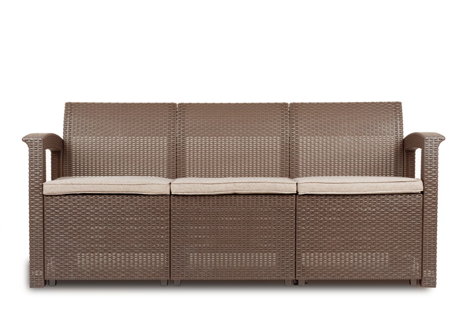 NEOMENS Zestaw mebli ogrodowych (3,1,1,st.) brązowy/beżowy - zdjęcie 6