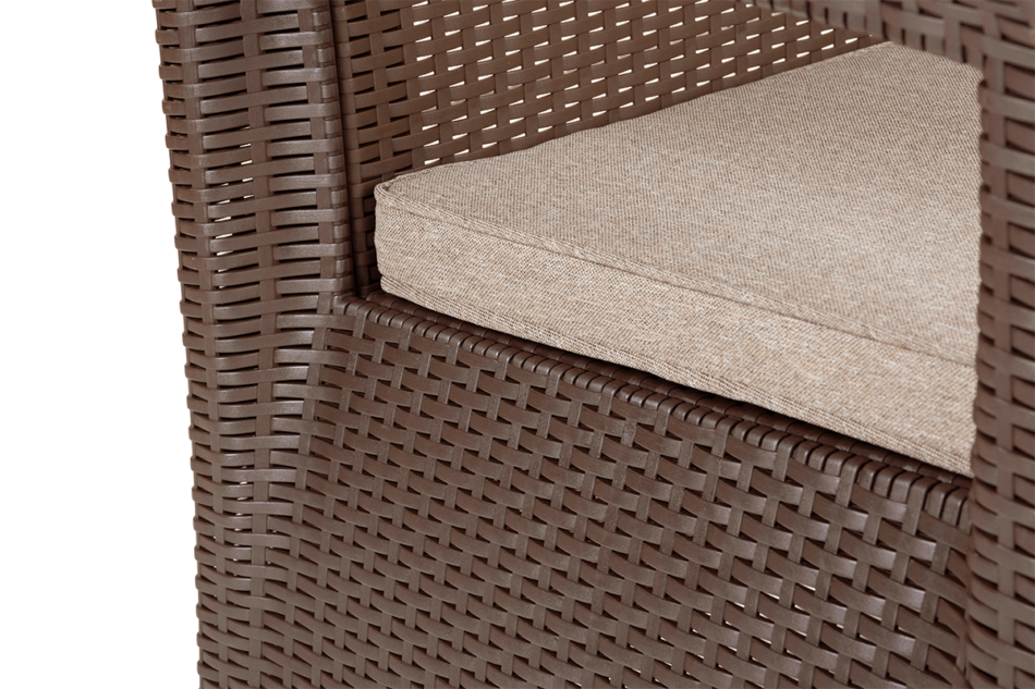 NEOMENS Zestaw mebli ogrodowych (3,1,1,st.) brązowy/beżowy - zdjęcie 9