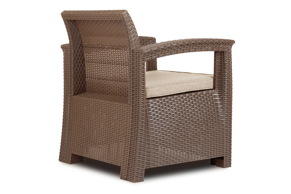 NEOMENS Zestaw mebli ogrodowych (2,1,1,st.) brązowy/beżowy - zdjęcie 13