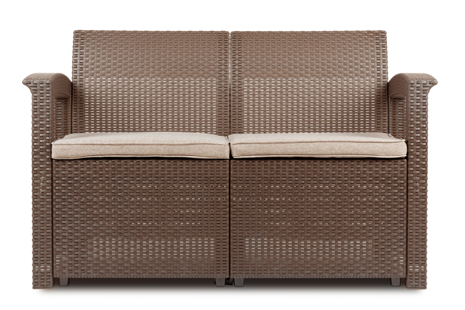 NEOMENS Zestaw mebli ogrodowych (2,1,1,st.) brązowy/beżowy - zdjęcie 2