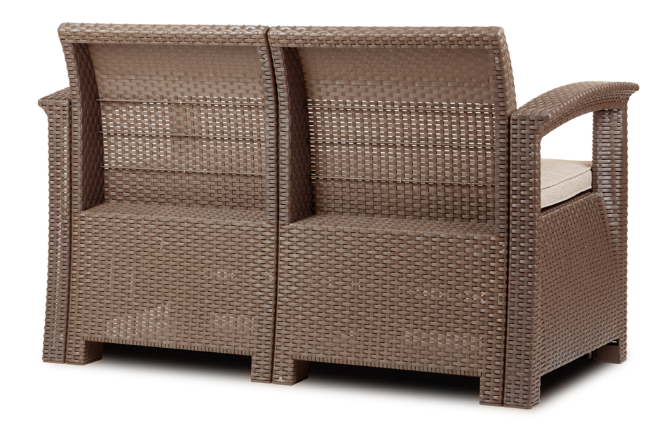 NEOMENS Zestaw mebli ogrodowych (2,1,1,st.) brązowy/beżowy - zdjęcie 4