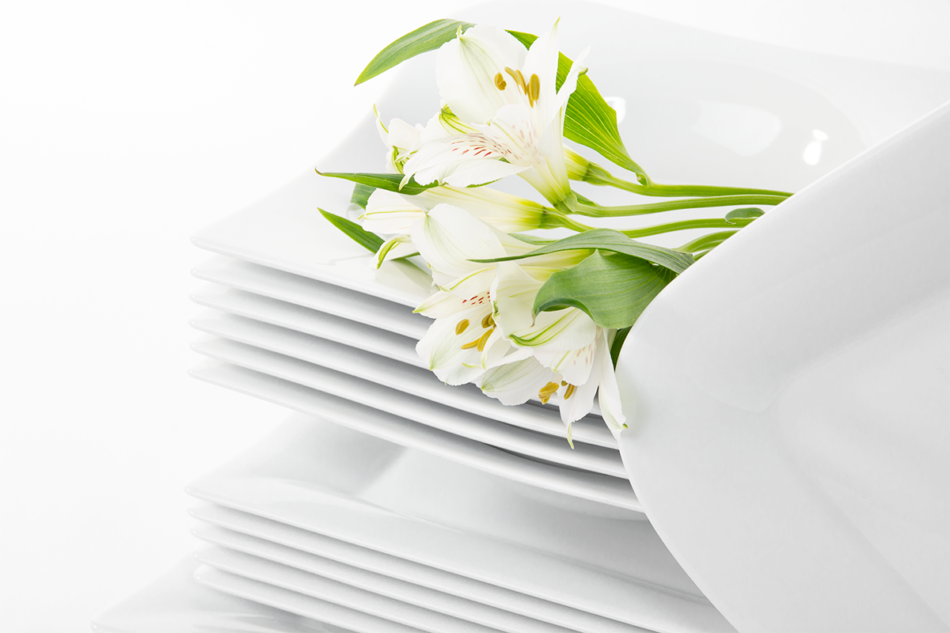 OPERA Zestaw obiadowy 18szt. (6os.) biały - zdjęcie 4