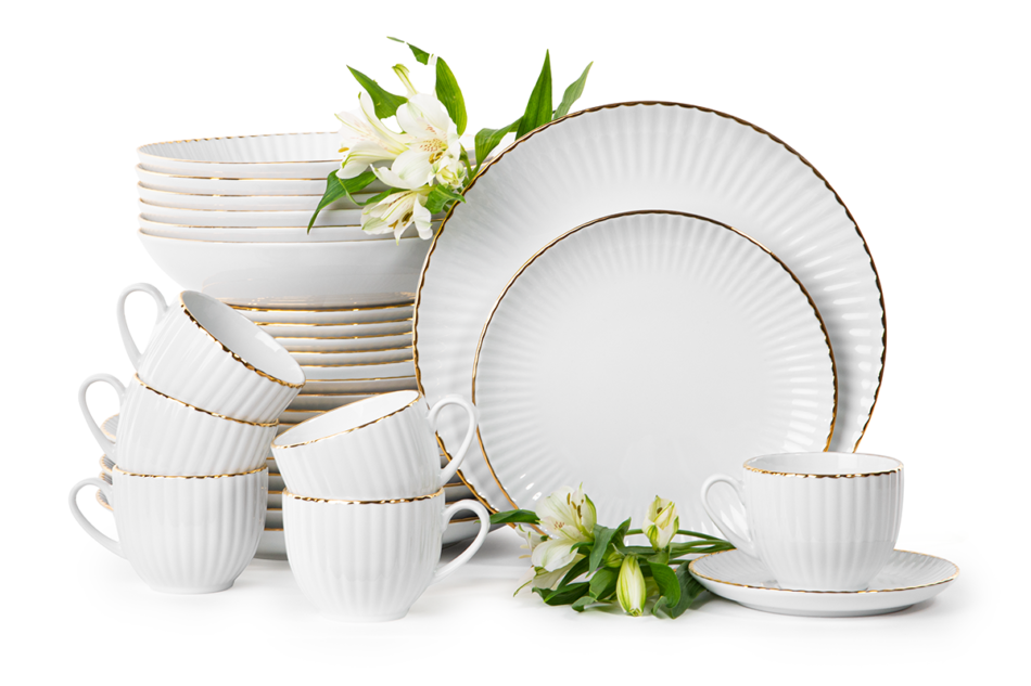 DAISY Zestaw obiadowy 30szt. (6os.) Złota Linia - zdjęcie 0