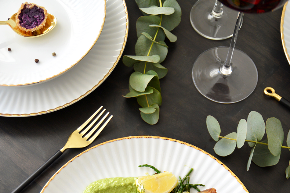 DAISY Zestaw obiadowy 30szt. (6os.) Złota Linia - zdjęcie 13