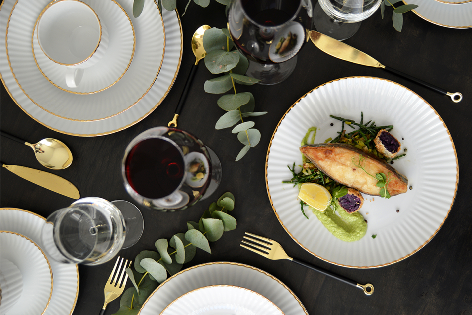 DAISY Zestaw obiadowy 30szt. (6os.) Złota Linia - zdjęcie 17