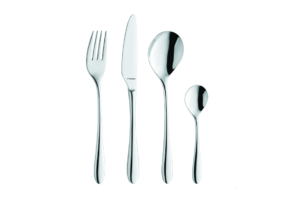 CUBA, https://dev1-mda.konsimo.pl/kolekcja/cuba/ Komplet sztućców, 6 os. (24 el.) srebrny - zdjęcie