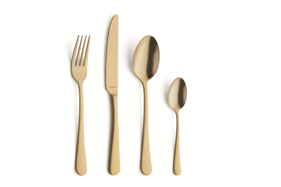 AUSTIN GOLD Komplet sztućców, 6 os. (24 el.) złoty - zdjęcie 0