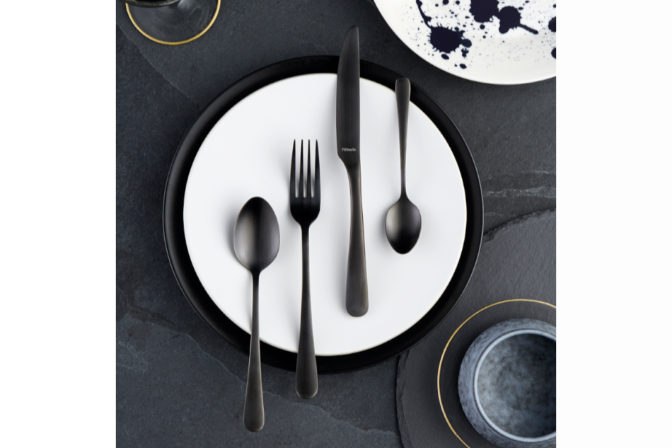 AUSTIN BLACK Komplet sztućców, 6 os. (24 el.) czarny - zdjęcie 3