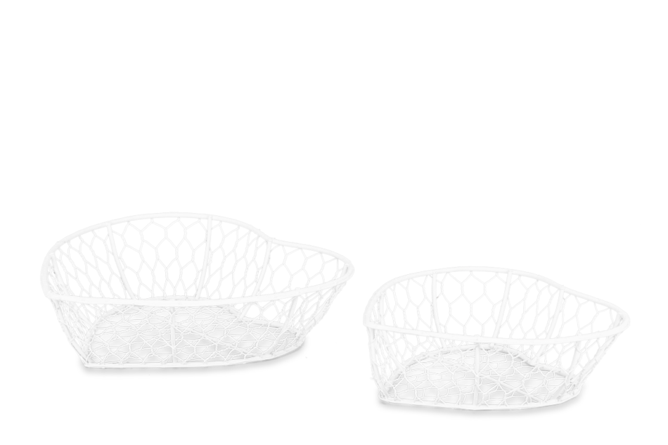 CORIGO Koszyk serce biały - zdjęcie 2