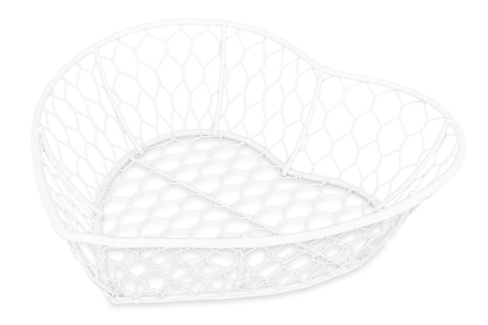 CORIGO Koszyk serce biały - zdjęcie 3