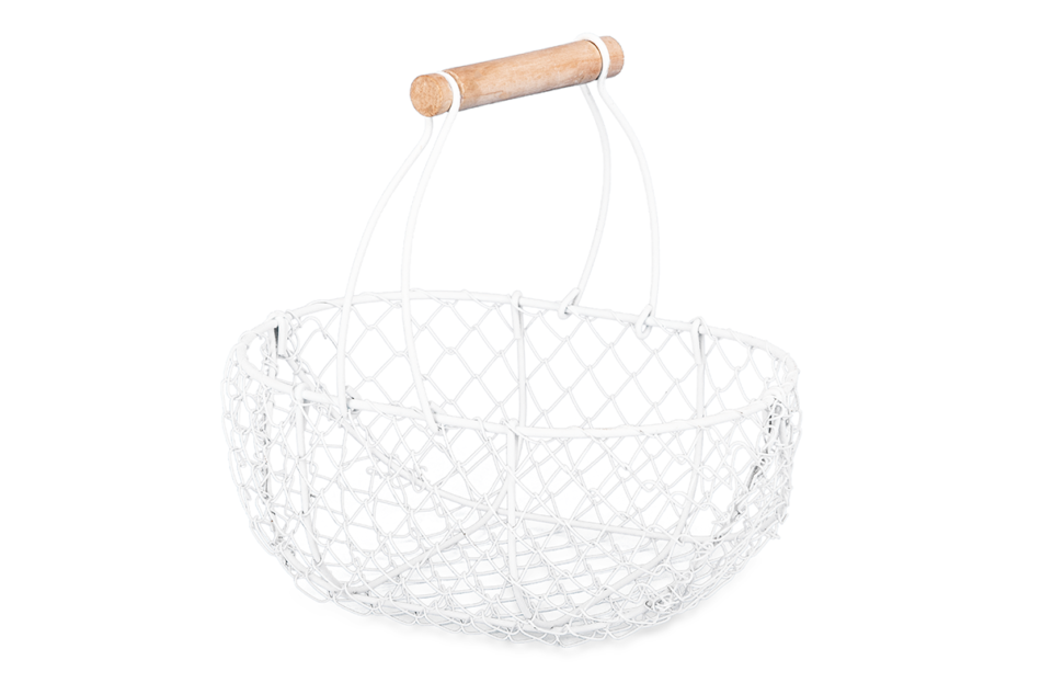 CORIGO Koszyk z rączką (2szt.) biały - zdjęcie 0