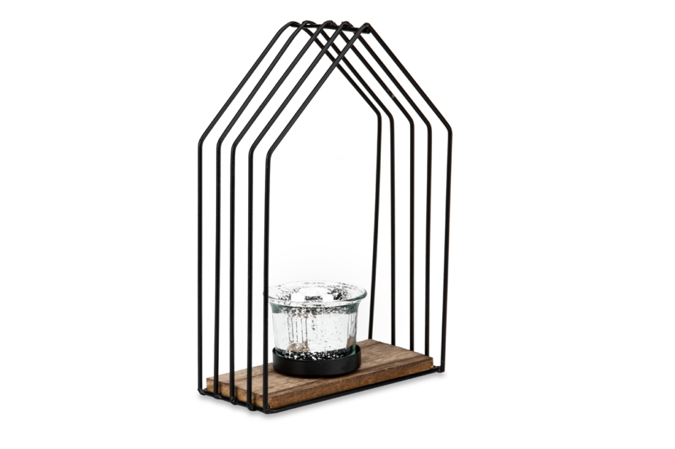 ARDALI Świecznik czarny/brązowy - zdjęcie 1