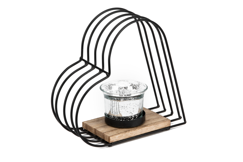 ARDALI Świecznik czarny/brązowy - zdjęcie 1
