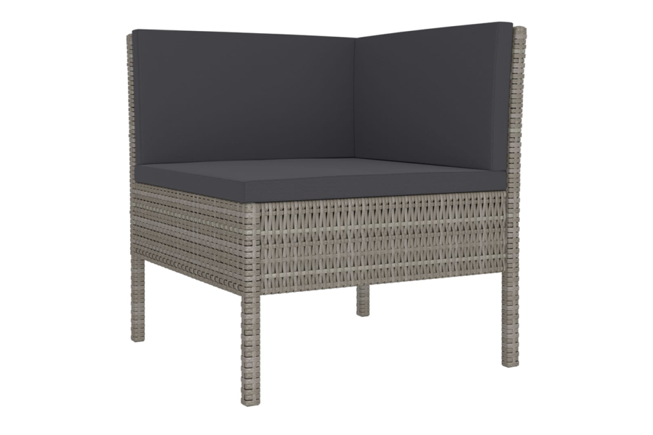 SILIUS Zestaw mebli ogrodowych szary/antracytowy - zdjęcie 2