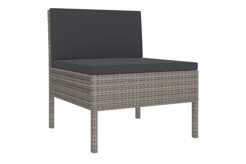 SILIUS Zestaw mebli ogrodowych szary/antracytowy - zdjęcie 3