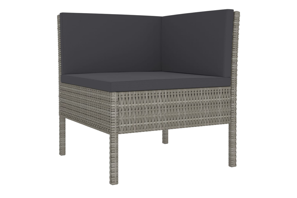 SILIUS Zestaw mebli ogrodowych szary/antracytowy - zdjęcie 2