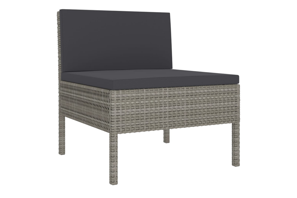 SILIUS Zestaw mebli ogrodowych szary/antracytowy - zdjęcie 3