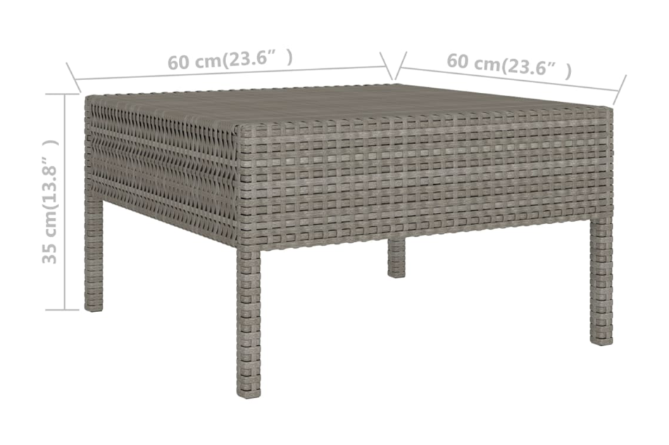 SILIUS Zestaw mebli ogrodowych szary/antracytowy - zdjęcie 6