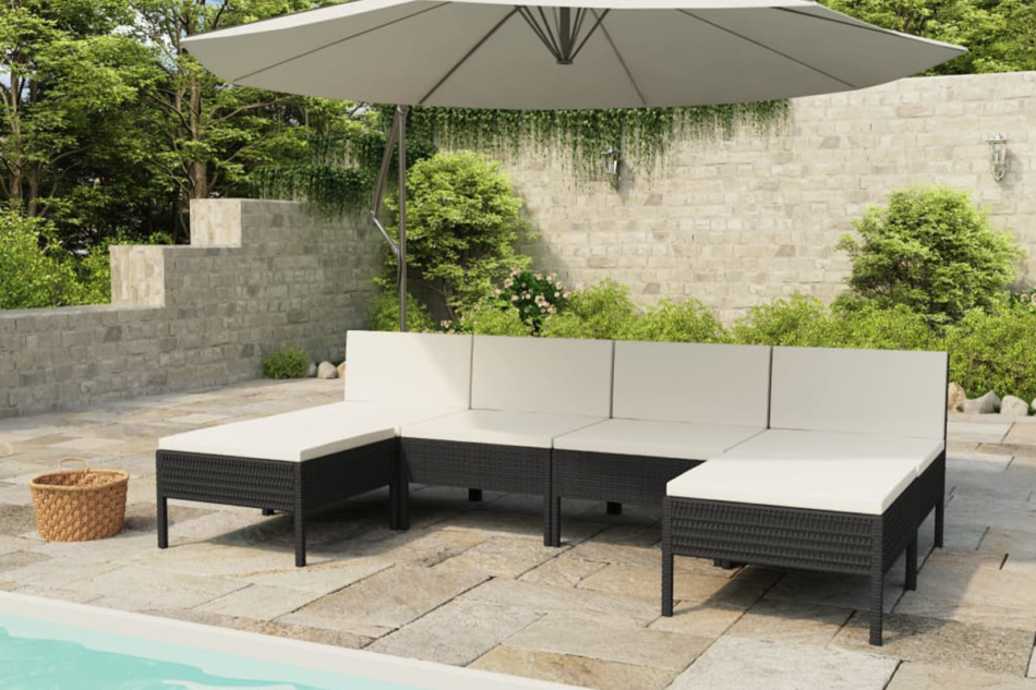 SILIUS Narożnik ogrodowy czarny/kremowy - zdjęcie 1