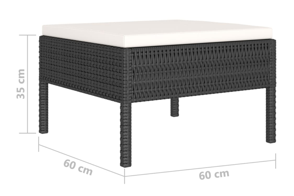 SILIUS Narożnik ogrodowy czarny/kremowy - zdjęcie 4