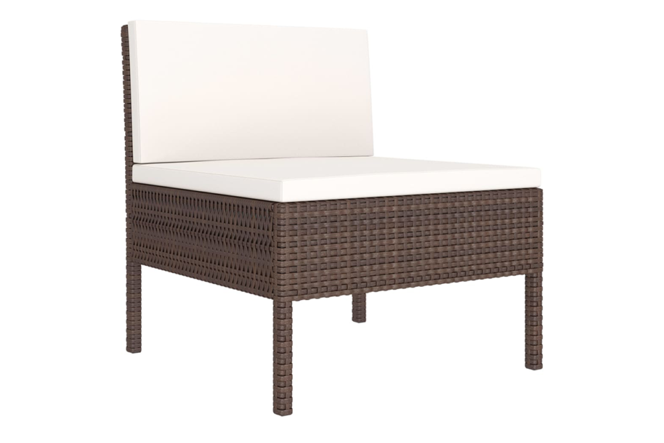 SILIUS Narożnik ogrodowy brązowy/kremowy - zdjęcie 2