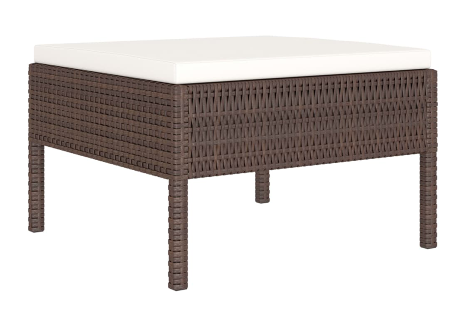 SILIUS Narożnik ogrodowy brązowy/kremowy - zdjęcie 3