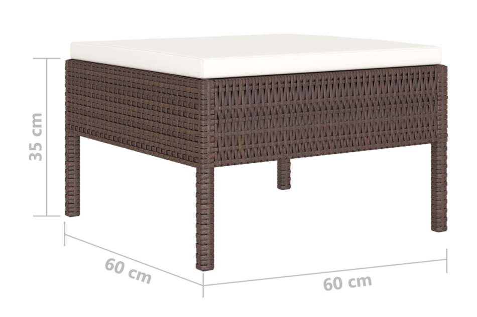 SILIUS Narożnik ogrodowy brązowy/kremowy - zdjęcie 4