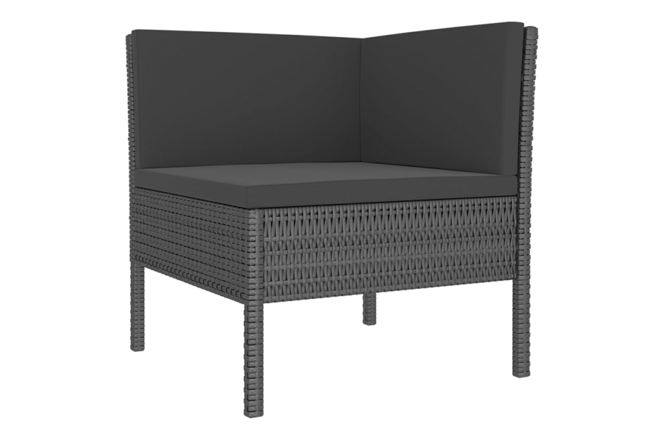 SILIUS Zestaw mebli ogrodowych czarny - zdjęcie 2