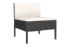 SILIUS Zestaw mebli ogrodowych czarny/kremowy - zdjęcie 4