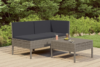 SILIUS Zestaw mebli ogrodowych szary/antracytowy - zdjęcie 2