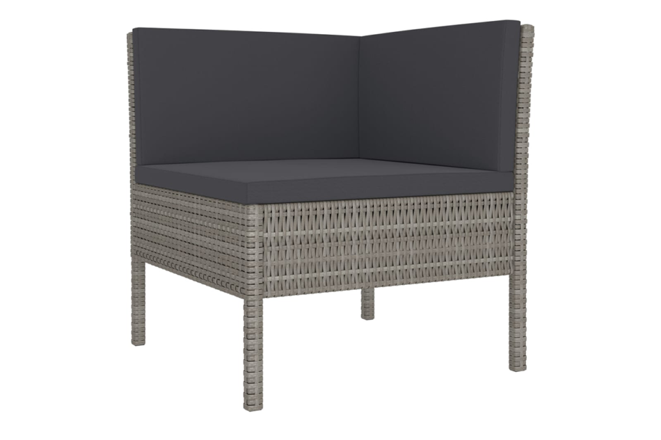 SILIUS Zestaw mebli ogrodowych szary/antracytowy - zdjęcie 2