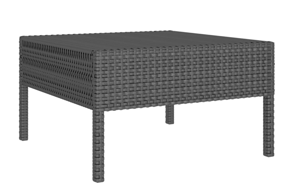 SILIUS Zestaw mebli ogrodowych czarny/kremowy - zdjęcie 3