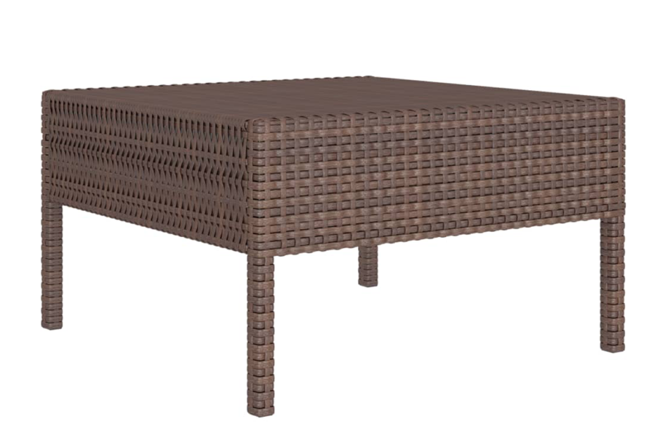 SILIUS Zestaw mebli ogrodowych brązowy/kremowy - zdjęcie 3