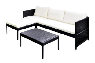 SILIUS, https://dev1-mda.konsimo.pl/kolekcja/silius/ Zestaw mebli ogrodowych czarny/kremowy - zdjęcie