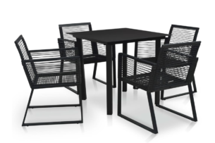 LECTO, https://dev1-mda.konsimo.pl/kolekcja/lecto/ Zestaw mebli ogrodowych czarny - zdjęcie