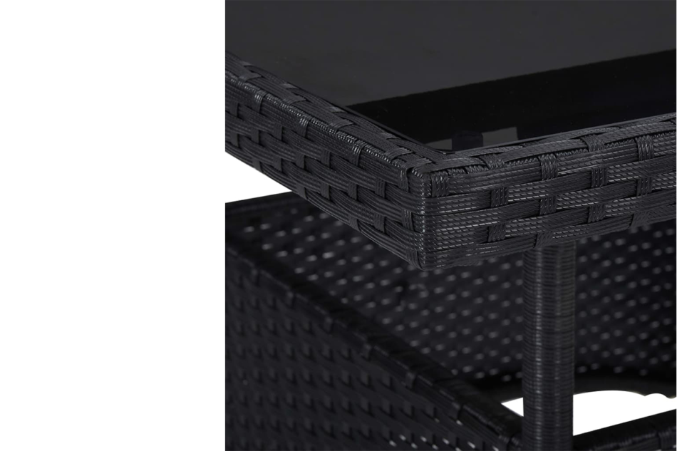 ALDROS Zestaw mebli ogrodowych czarny/kremowy - zdjęcie 3