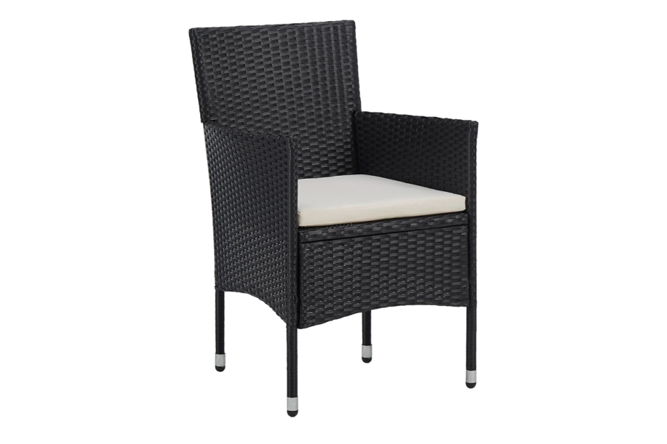 ALDROS Zestaw mebli ogrodowych czarny/kremowy - zdjęcie 4