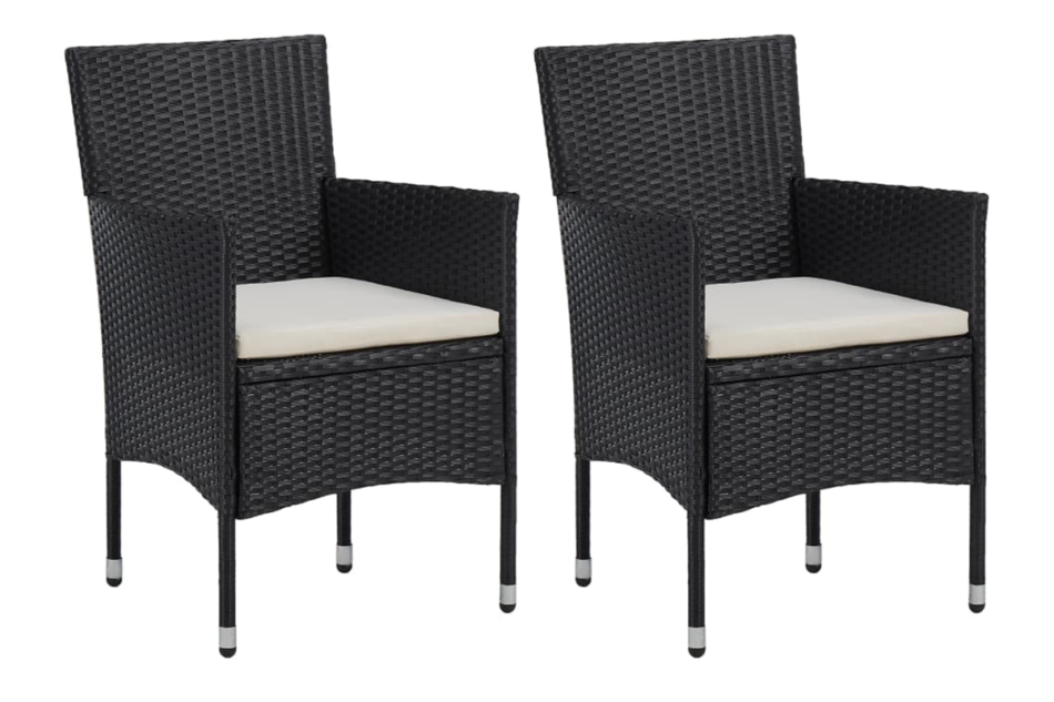 ALDROS Zestaw mebli ogrodowych czarny/brązowy/kremowy - zdjęcie 3