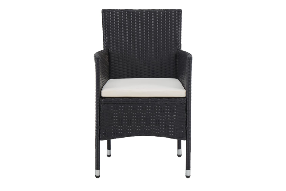 ALDROS Zestaw mebli ogrodowych czarny/brązowy/kremowy - zdjęcie 4